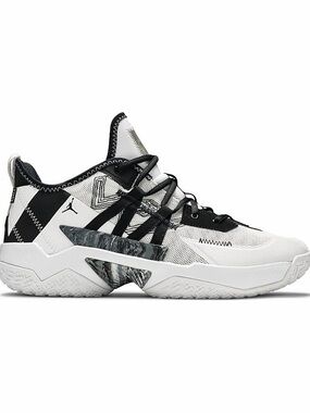Jordan Black and White Low-Top Basketball Sneakers
